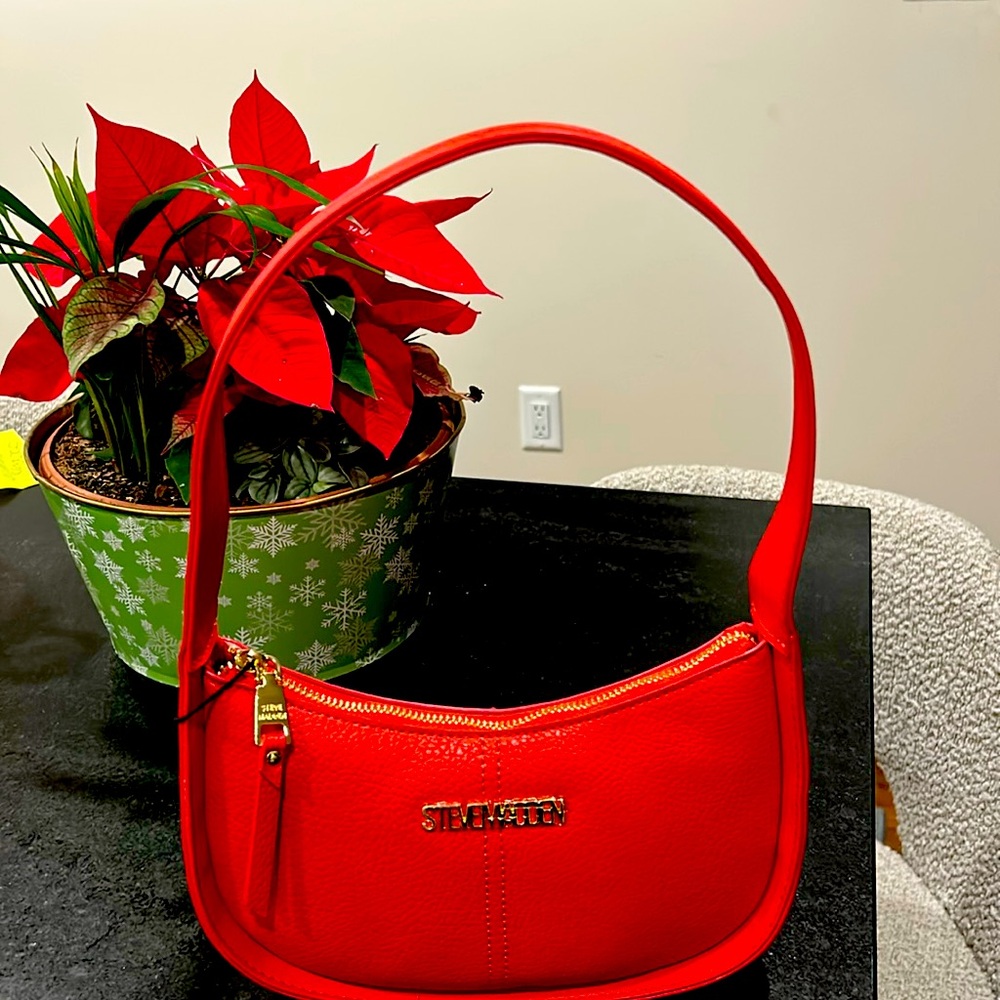 Red Steve Madden clutch or shoulder